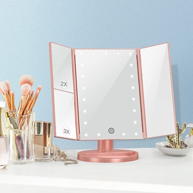 USB Rechargeable Portable Folding Mirror With Smart Display