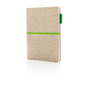 XD Design A5 Eco jute cotton notebook P773.943