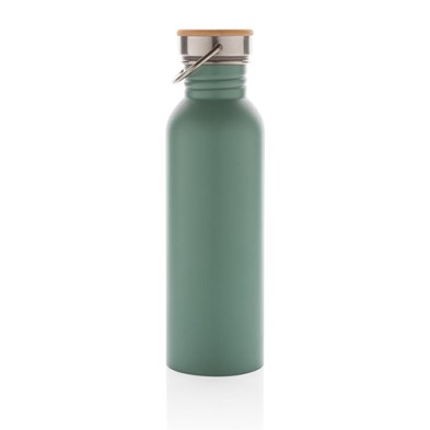 XD Design Modern stainless steel bottle with bamboo lid P436.837