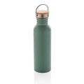 XD Design Modern stainless steel bottle with bamboo lid P436.837