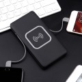 3 in 1 Built-in Cable Slim Qi Wireless Charger Power Bank 10000mah