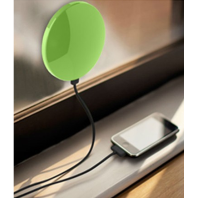 Circle shape Window stick solar power bank1800mah