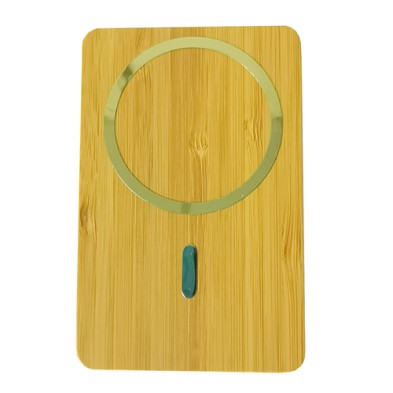 Mobile Power Magnetic Wooden Wireless Charger