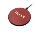 LED logo PU Leather Wireless Charger