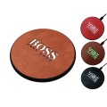 LED logo PU Leather Wireless Charger