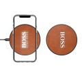 LED logo PU Leather Wireless Charger