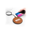 LED logo PU Leather Wireless Charger