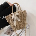 Straw Simple Bucket Handheld Shoulder Bag