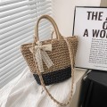 Straw Simple Bucket Handheld Shoulder Bag