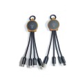 Bamboo Charging Cable Light up Logo 3 in 1