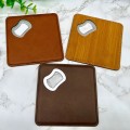 PU Leather Bottle Opener Coaster