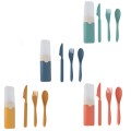 3-in-1 Portable Wheat Straw Cutlery Set