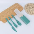 3-in-1 Portable Wheat Straw Cutlery Set