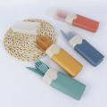 3-in-1 Portable Wheat Straw Cutlery Set