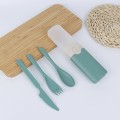 3-in-1 Portable Wheat Straw Cutlery Set