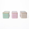 Wheat straw transparent cover lunch box 1.2L