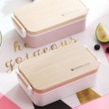 Plastic Wooden Food Container Lunch Box