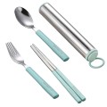 Portable Flatware set with Stainless Steel Case