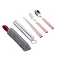 Portable Flatware set with Stainless Steel Case