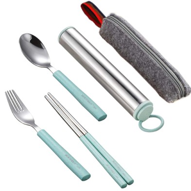 Portable Flatware set with Stainless Steel Case