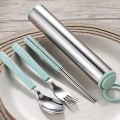 Portable Flatware set with Stainless Steel Case