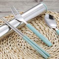 Portable Flatware set with Stainless Steel Case