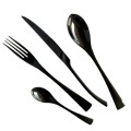 Stainless steel black tableware 4 set