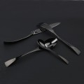 Stainless steel black tableware 4 set