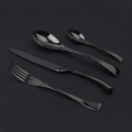 Stainless steel black tableware 4 set