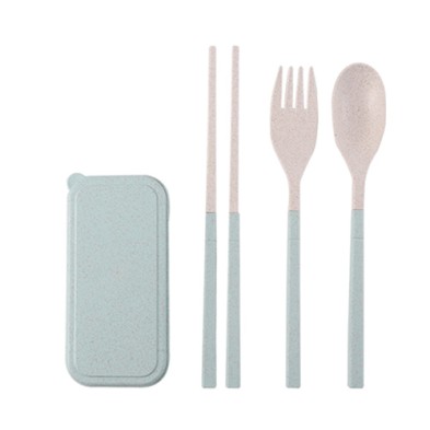 Folding Wheat Straw Tableware Set