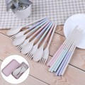 Folding Wheat Straw Tableware Set