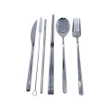 Canvas Bag Stainless Steel Tableware 5 Set