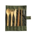 Portable wooden tableware 6 set