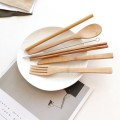 Portable wooden tableware 6 set