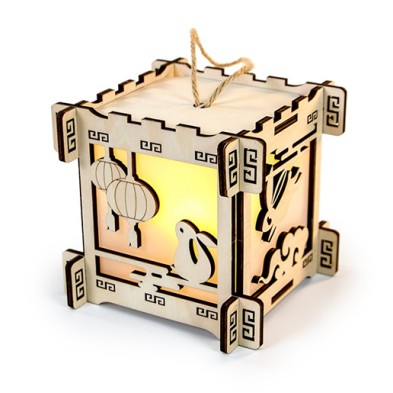 Creative Wooden Hollow Portable Laser Cut Lantern