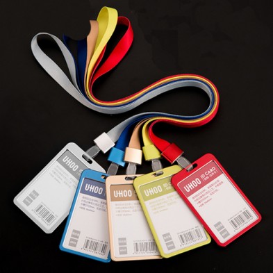 Lanyard metal card holder