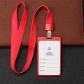 Lanyard metal card holder