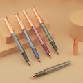 Plastic Pen with rose gold clip 0.5mm