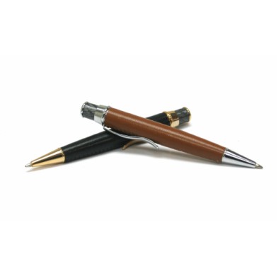 Leather corporate metal pen