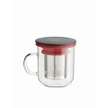 PO Glass Strainer Tea Cup 350ml