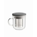 PO Glass Strainer Tea Cup 350ml