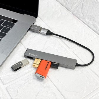 Verbatim 4-in-1 USB 3.1 Type C 转接器/集线器