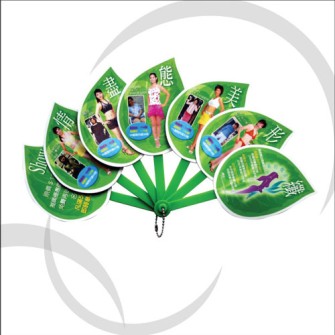 Foldable plastic fan