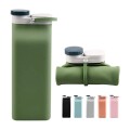 Curlable and Foldable Silicone Portable Water Bottle