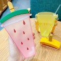 Fruit Plastic Straw Cup With Strap