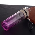 Double walled glass water bottle