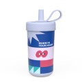 Multifunction Stainless Steel Straw Vacuum Bottle 480ml