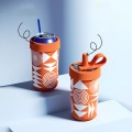 Multifunction Stainless Steel Straw Vacuum Bottle 480ml