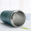 Double Stainless Steel Coffee Thermos Cup With Straw