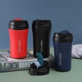 Double Stainless Steel Coffee Thermos Cup With Straw